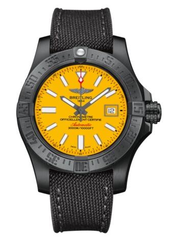 Review Breitling Avenger II Seawolf Black Steel Replica watch M17331E2.I530.109W - Click Image to Close